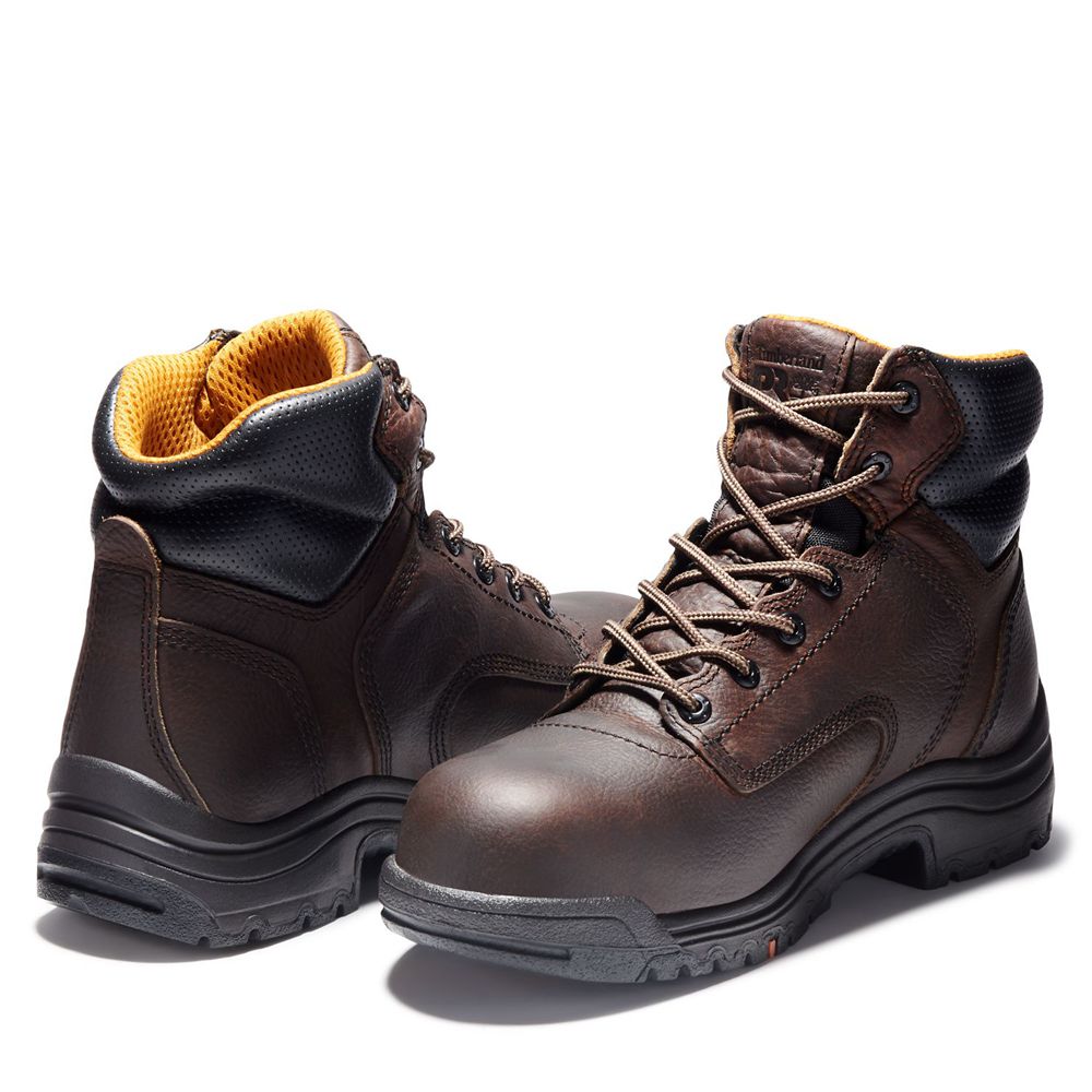 Timberland Mens Work Boots PRO® TiTAN® 6\" Comp Toe - Brown - India IR8475239